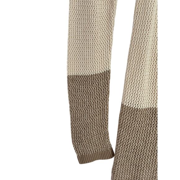 Pendleton Color Block Sweater Open Knit Pink White Brown Relaxed Winter Office M - Picture 4 of 11